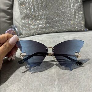 Butterfly Wing Blue Sunglasses